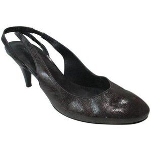 DRAFT*Nine West Black Almond Toe Strappy Slingbacks